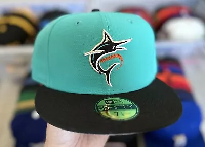 Miami Marlins Alternate Logo Vintage Colors 59Fifty 7 1/4 Fitted Hat - BRAND NEW • $35