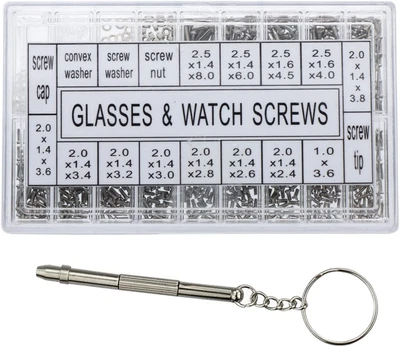 $14.85 • Buy 1000Pcs Micro Eyeglass Sunglass Spectacles Watch Repair Stainless Steel Screws T