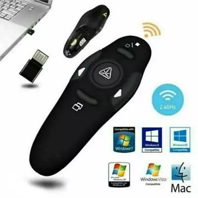 PPT Remote Control Wireless USB Presenter PowerPoint Pointer Clicker Pen Laser • £9.39