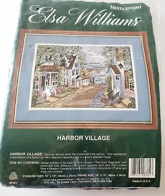 Vintage Needlepoint Kit  Harbor Village  Elsa Williams NIP 06381 USA • $29.95