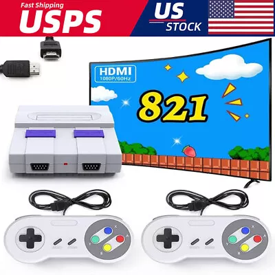 Super Retro Game Console Classic Mini HDMI System W/ Built In 821 Classic Games • $24.99