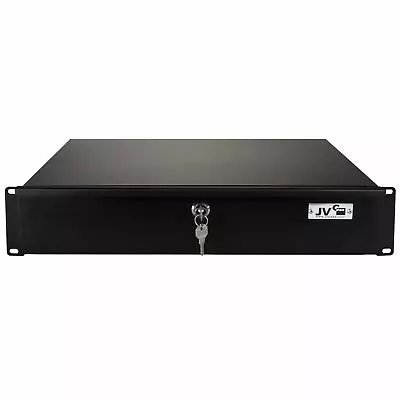 Jv Case Metal Rack Drawer 2U Lockable Cabinet Flightcase Network • £76.50