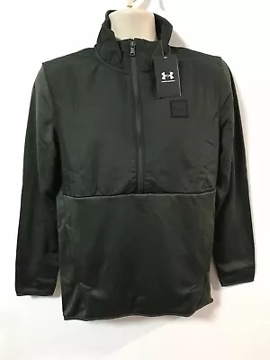 Under Armour Storm Men's Size 2XL Baroque Green Half-Zip Fleece Jacket $80 NWT • $35.99