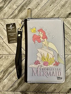 NWT Disney Buckle Down Wallet Womens Little Mermaid Zip Around Fashion Logo • $34.98