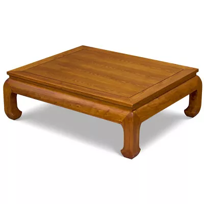 US Seller - Walnut Finish Elmwood Chinese Ming Rectangle Coffee Table • $2388