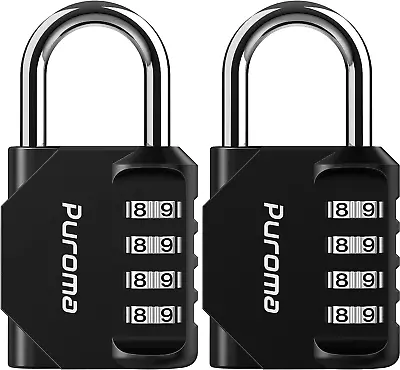 Puroma 2 Pack Combination Lock 4 Digit Lock Waterproof Padlock For Gym Locker • $13.32