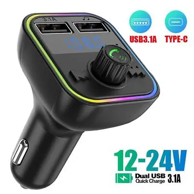 Car Wireless Bluetooth FM Transmitter MP3USBTYPE GX Adapter - Charger√ • £3.96