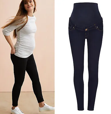 BLOOMING MARVELLOUS  Maternity Jeans Blue Black Over Bump Skinny Stretch BNWT • £11.95