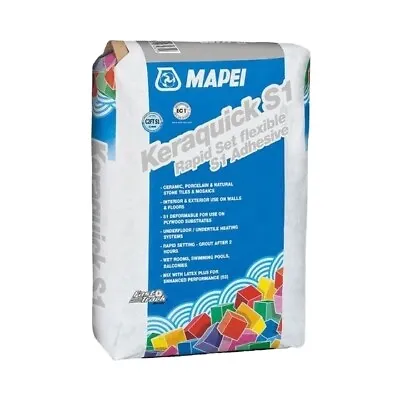 Mapei Keraquick S1 Grey Flexible Floor & Wall Tile Adhesive • £40