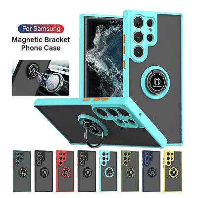 Case For Samsung Galaxy A91 A72 A42 A32 A14 Magnetic Ring Stand Shockproof Cover • $8.25