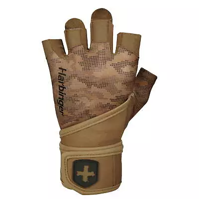 Pro Wrist Wrap Weightlifting Gloves 2.0 Unisex Tan Camo Large • $25.17