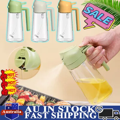 Spraying Pouring Integrated Oil Dispenser Bottle 2-in-1 Cooking Oil Sprayer IW • $14.61