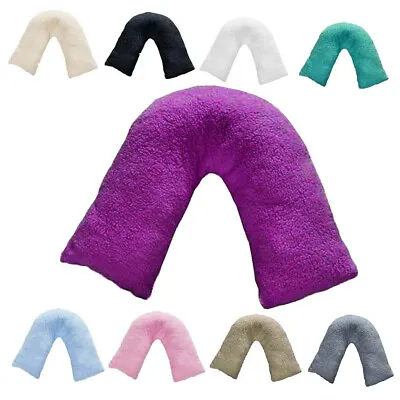 £15.99 • Buy Teddy V Shaped Pillow  Case Soft Warm Plush Cosy Fleece Cover For Neck Support