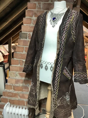 £65 • Buy Vintage Embroidered Afghan Coat In Need Of Some TLC