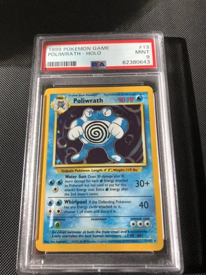 $21.90 • Buy Pokemon Base Set Unlimited Poliwrath Holo Rare 13/102 PSA 9 