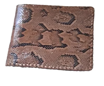 Vintage 9  Handsewn Handmade Snake Skin Wallet Billfold • $22