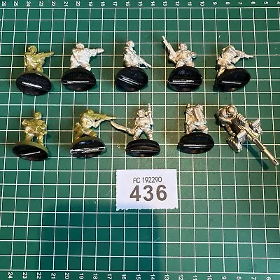 Warhammer 40k Vintage 10 Metal Imperial Guard Cadian Troops Squad 90s OOP GW • $74.59