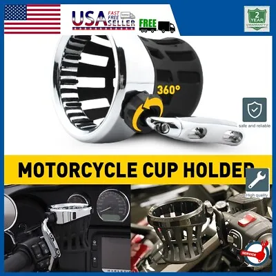 Universal Motorcycle Handlebar Cup Holder Drink W/Mesh Basket Mount For Honda • $24.69