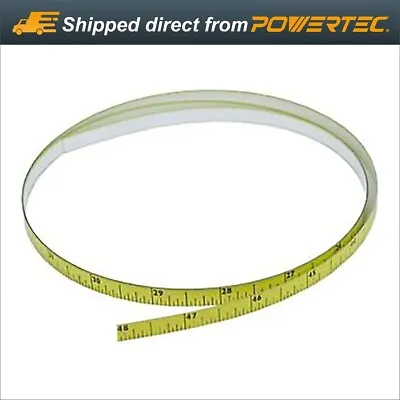 POWERTEC 4 Foot Right To Left Measure Tape With Adhesive Backing-Metal (71134) • $12.99