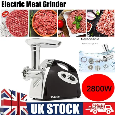 Electric Meat Grinder 2800W Mincer Sausage Maker Filler Home Mincing Machine New • £49.97