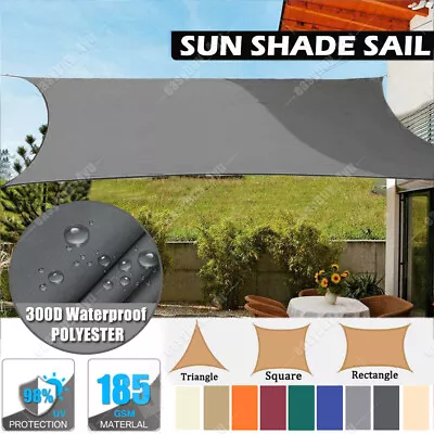 $55.99 • Buy Extra Heavy Duty Sun Shade Sail Outdoor Waterproof Canopy Awning Shade Cloth AU