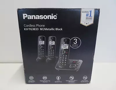 Panasonic KX-TG3833M 3-Handset Cordless Phone System With Answering System • $52.99