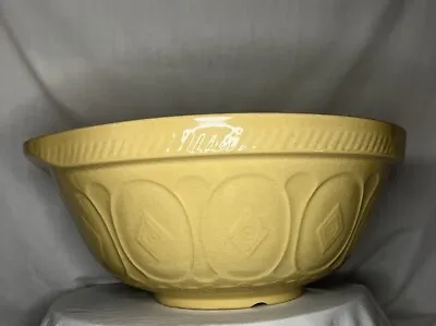 Vintage T G  Green S  13   Gripstand   Mixing Bowl  Made In England Yellow Ware • $94.50