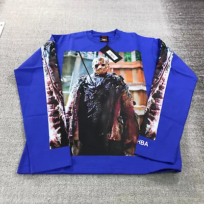 Hood By Air HBA Shirt Mens Small Freddy Jason HBA Sweatshirt Pullover Blue Heavy • $148.88