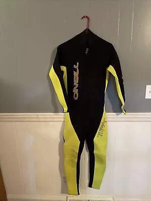 VTG 90'S O'Neill Size Medium Full Body Wetsuit 3/2 Density Black Neon Green • $61.23