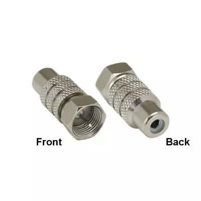 KNTK F-Type To RCA Male/Female Adapter Connector Coax Coaxial RG59 RG6 Video Cam • $7.02