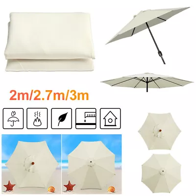 Replacement Fabric Parasol Garden Canopy 2/2.7/3m Cover 6 / 8 Arm Umbrella Cover • £11.99