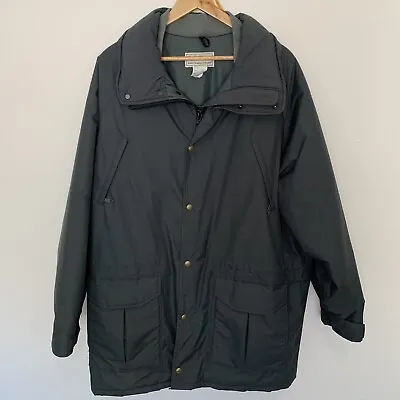 Vintage LL Bean Maine Wardens Parka Jacket Mens Large Grey Goretex Made In USA • $90.68