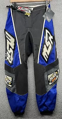 VTG MSR 56 Riding Pants Vintage Motocross Racing MX ATV Size 28 Blue 27” Inseam • $25.53
