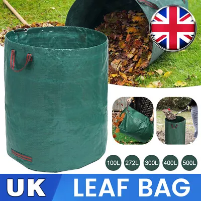 Heavy Duty Garden Waste Bag Reusable Waterproof Refuse Sack For Leaves Grass Bin • £6.49