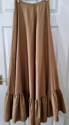 Vintage Jaeger Full Circle Maxi Skirt Petticoat Size 6 8 Brown New With Tags  • £55