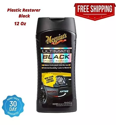 Meguiars Car Black Plastic Restorer Fluid 12 Oz Ultimate Trim Protect Restore US • $14.99