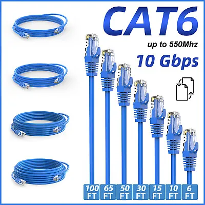 $4.98 • Buy CAT 6 Ethernet Cable Lan Network CAT6 Internet Modem RJ45 Router Patch Cord LOT