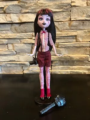 Monster High Draculaura Newspaper Club Doll With Camera  Brush & Stand • $125
