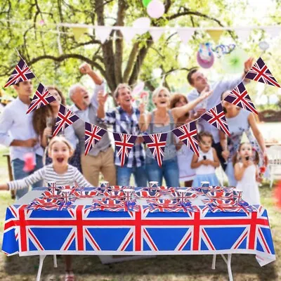 King Charles Coronation Union Jack Tableware Party Bunting Flag Tableware • £6.35