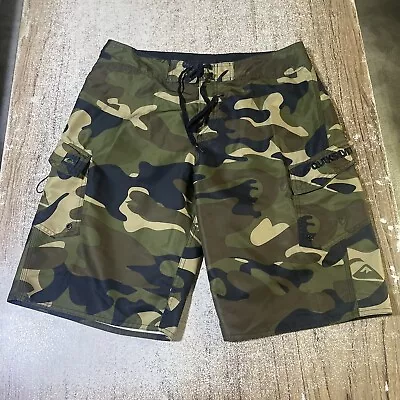 Quiksilver Surf Camo Board Shorts Mens Size 34 #56715 • $11.99