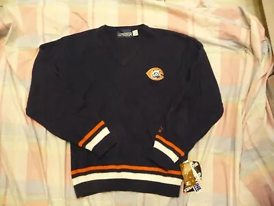 NWT Vintage Starter Chicago Bears Embroidered V Neck Sweater Men's L Mike Ditka • $49.99