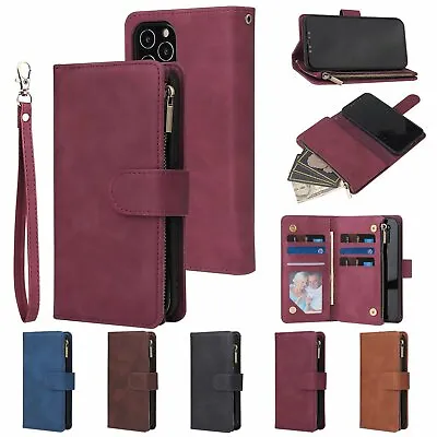 For Huawei P30 40 Pro Lite Leather Zipper Magnetic Flip Wallet Card Case Cover • $16.78