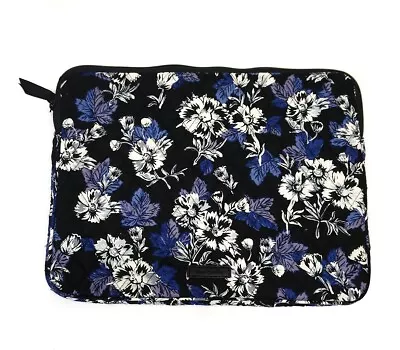 ❤️ VERA BRADLEY Frosted Floral Laptop Sleeve 14  Black White Blue • $10.49