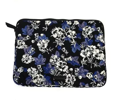 ❤️ VERA BRADLEY Frosted Floral Laptop Sleeve Black White Blue • $9.99