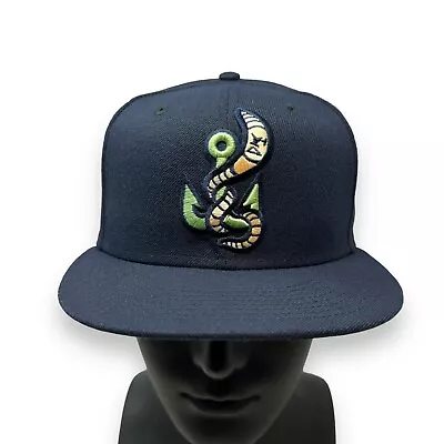 Gwinnett Stripers New Era 59Fifty MiLB Club Fitted Hat Size 7 3/8 Worm Hook • $26.99