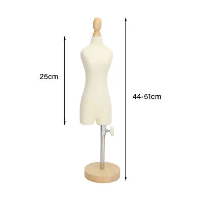 Dress Form Female Mannequin Torso Mini Dress Model W/Wooden Base For Sewing 1 YA • $32.55