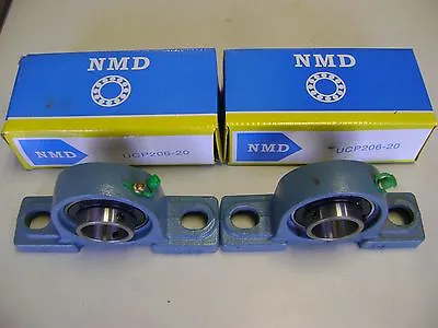 2 Excellent Quality NMD Brand UCP206-20 1-1/4  BORE Pillow Block Bearings • $24.99
