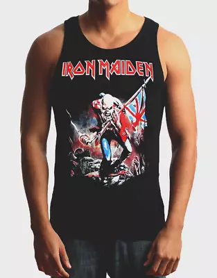 IRON MAIDEN TROOPER Heavy Metal Band Black Tank Top • $12.99