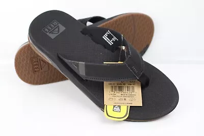 Reef Men's Fanning Low Flip Flop Sandals Black Bottle Opener • $49.29