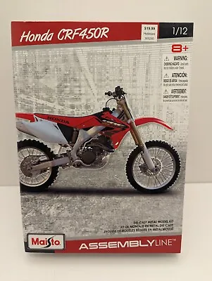 Maisto Assembly Line Honda CRF450R 1/12 Die Cast Metal Model Kit • $20